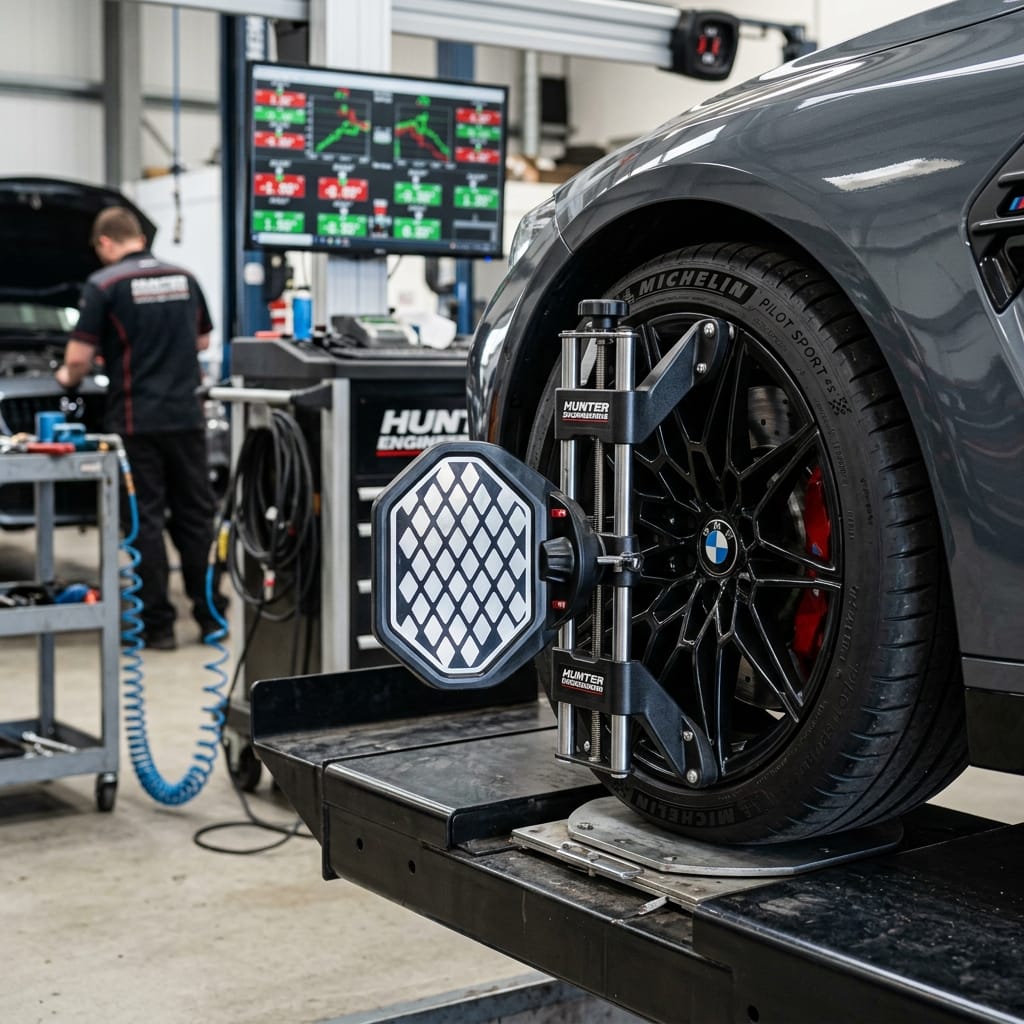 3D optical wheel alignment equipment at Top Tire Pro Center